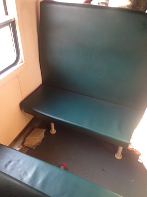 seats inside Mozambican train