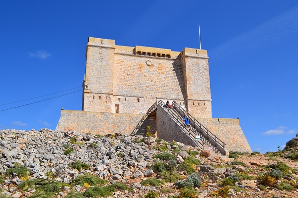 fortress on island of Comino Malta