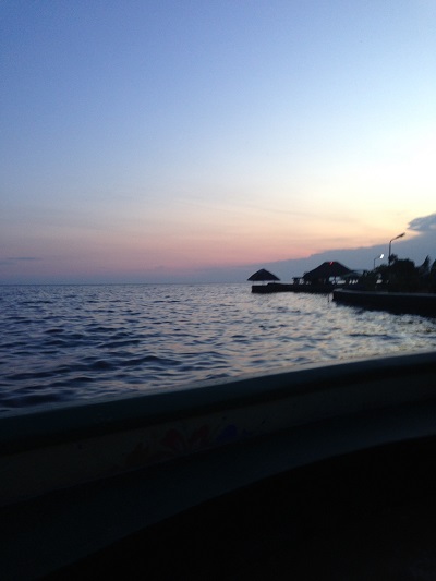 Lake victoria uganda at dusk