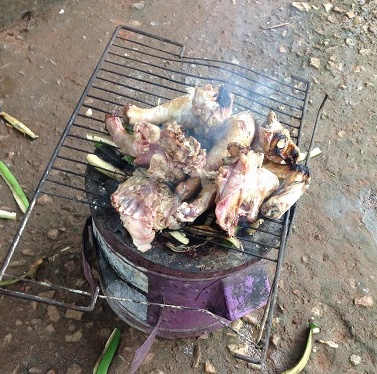 Preparing food in Uganda