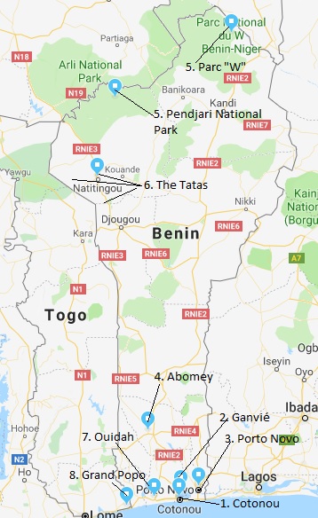 two week itinerary Benin